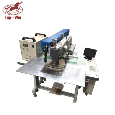 A calças automática do laser arfa a máquina de costura industrial welting do placket do bolso